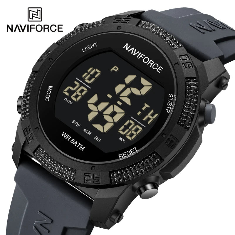 New Style NAVIFORCE Fashion Waterproof Men's Electronics Wrist Watch Sports Luminous Watches Silicone Strap Male Clocks Gifts