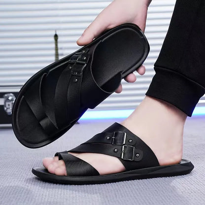 New Men's Daily Slippers Outdoor Casual Sandals Non-slip Lightweight Male Cool Slides Outdoor Man Half Drag Flip-flops Sandalias