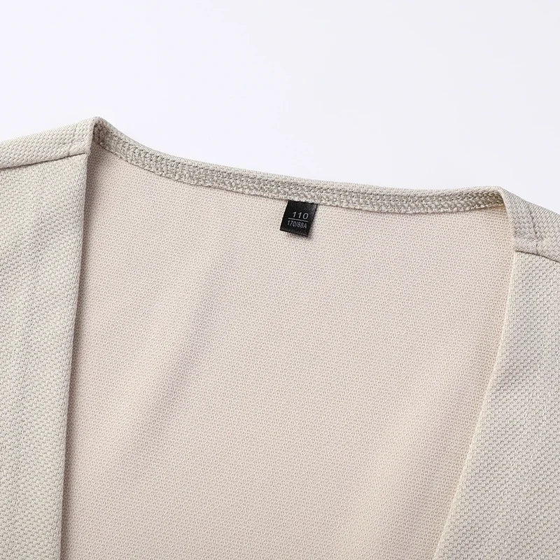 New Men's Casual Solid Color Long Sleeved Cardigan Cloak Spring and Autumn Fashionable Comfortable Top