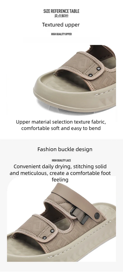 Men's casual slip on sandals summer soft-sole breathable lightweight outdoor walking shoes fashion sports Dual-purpose slippers