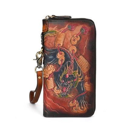 Men's Genuine Leather Wallet with Handcrafted Embossed Design
