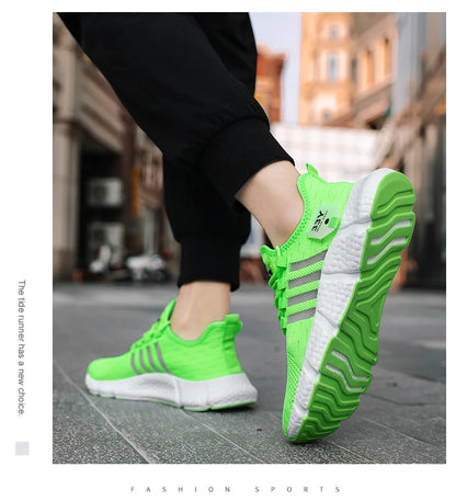 Men Shoes Breathable Classic Running Shoes For Women Outdoor Light Comfortable Mesh Shoes Slip On Walking Sneakers Unisex Tennis