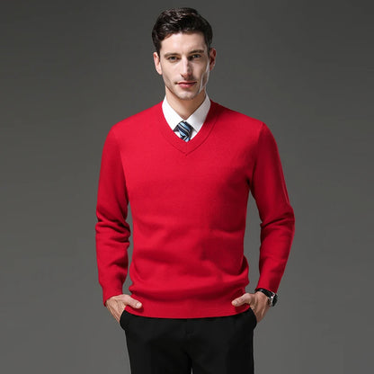 Top Grade Thick Anti-Pilling New Fashion Brand Autum Winter Knit Pullover Men Slim Fit Sweater Business Casual Woolen Jumper