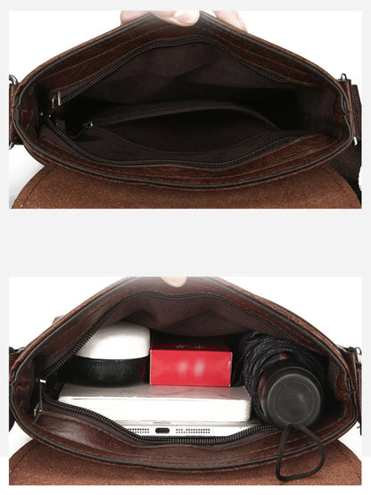 Soft leather shoulder bag, men's business casual bag, crossbody bag, men's bag, crossbody bag, small leather bag, hanging bag