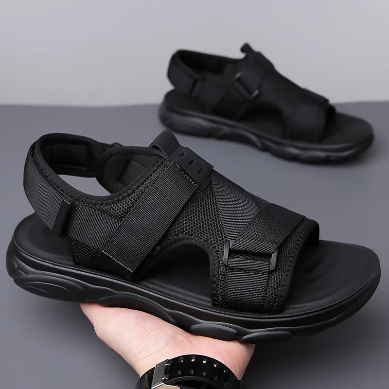 YRZL Sandals Soft Comfortable Non-Slip Men Shoes High Quality Beach Sandals Mens Gladiator Sandals Summer Casual Flat Shoes