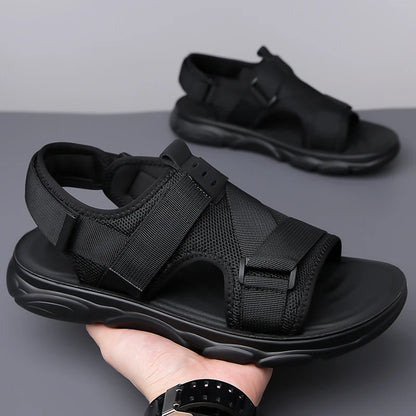 YRZL Sandals Soft Comfortable Non-Slip Men Shoes High Quality Beach Sandals Mens Gladiator Sandals Summer Casual Flat Shoes