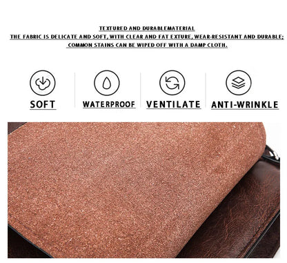 Soft leather shoulder bag, men's business casual bag, crossbody bag, men's bag, crossbody bag, small leather bag, hanging bag