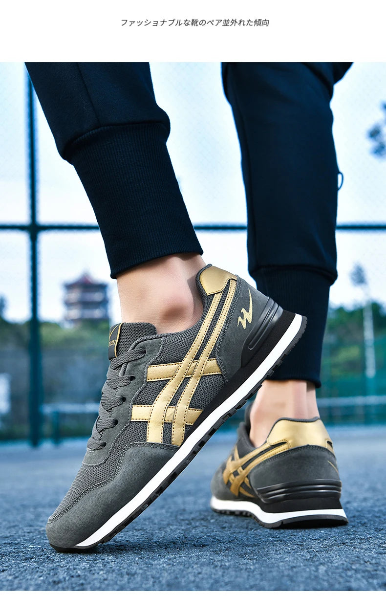 Double Star Training Walking Shoes, Breathable Mesh Sports Shoes, Versatile Fashion Trendy Men's Shoes