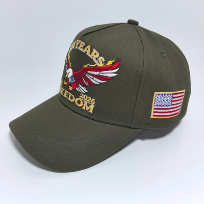 One USA 250th Anniversary Embroidered Baseball Cap Suitable for both men and women An ideal choice for personal use or as a gift