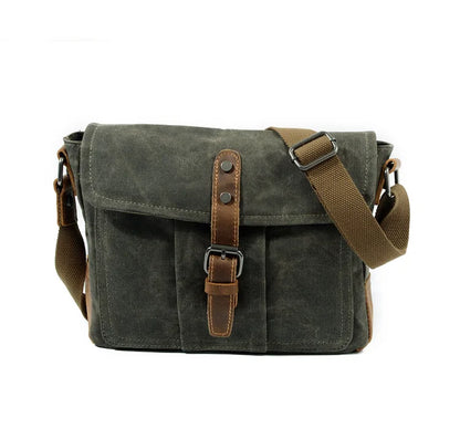 Retro crossbody bag casual canvas shoulder bag simple men's crossbody bag water-resistant men's bag horizontal Crossbody bag