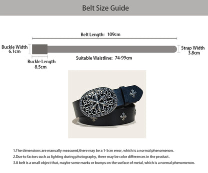 Fashion Punk Belt Cross Melancholic Second-generation Belt Design High Quality Gothic Accessories Plus Size Belt for Men Women