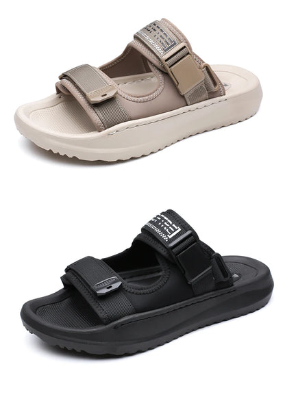 Men's Roman Sandals Summer Outdoor Sports Slip-On Shoes Anti-Slip Breathable Soft Bottom Casual Beach Shoes-WC20258
