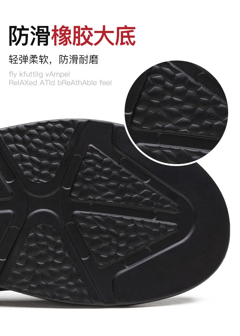 New Luxury Men's Genuine Leather Sandals Classic Roman Men Shoes Slippers Soft Comfortable Men Non-slip Walking Slippers Footwea