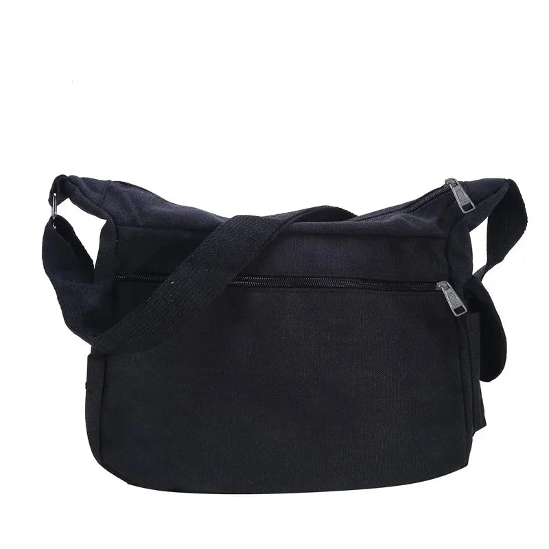 Men's Canvas Shoulder Bag Casual Tote Travel Crossbody Bag Luxury Messenger Bag High Quality Fashion Handbag Chest Bag