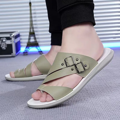 New Men's Daily Slippers Outdoor Casual Sandals Non-slip Lightweight Male Cool Slides Outdoor Man Half Drag Flip-flops Sandalias