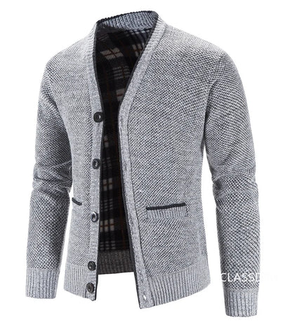 New Autumn Men V-neck Business Cardigans Sweatercoats Winter Warm Cardigan Sweaters Male Casual Cardigans Slim Fit Sweaters 4XL