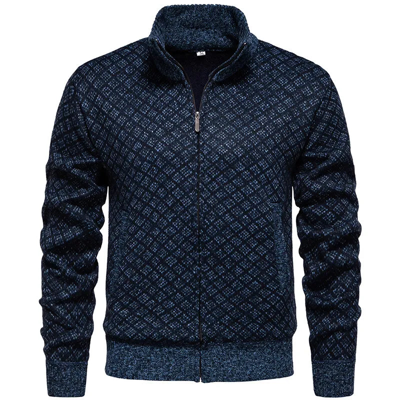 Men's knit sweater Korean version of the new trend of fall and winter casual collar sweater cardigan jacket men's clothing