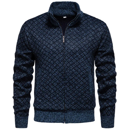 Men's knit sweater Korean version of the new trend of fall and winter casual collar sweater cardigan jacket men's clothing