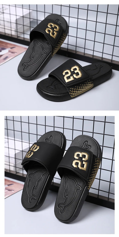 Men's Platform Slippers EVA Soft Soled Pillow Slippers Summer Beach Flip Flops Anti Slip Bathroom Home Fashionable Slippers