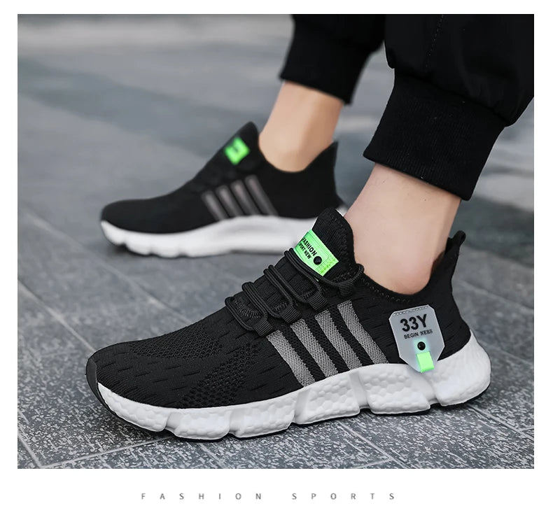 Men Shoes Breathable Classic Running Shoes For Women Outdoor Light Comfortable Mesh Shoes Slip On Walking Sneakers Unisex Tennis