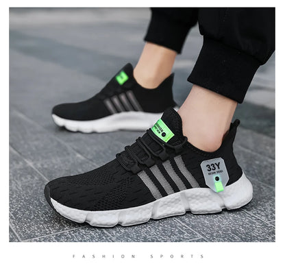 Men Shoes Breathable Classic Running Shoes For Women Outdoor Light Comfortable Mesh Shoes Slip On Walking Sneakers Unisex Tennis