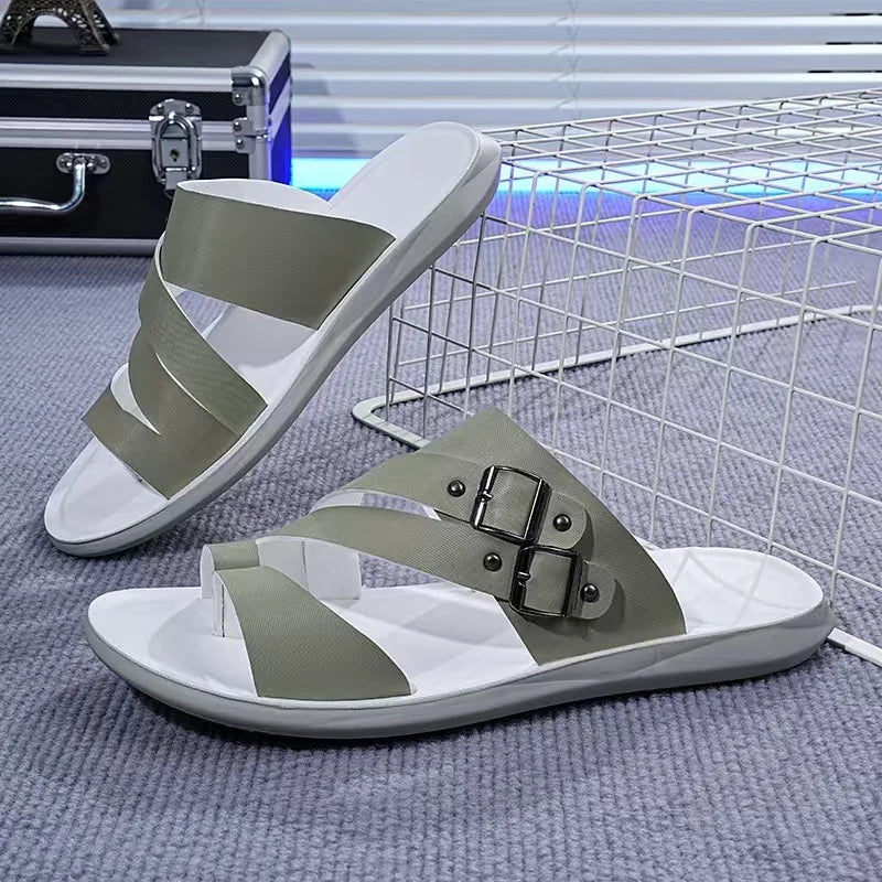 New Men's Daily Slippers Outdoor Casual Sandals Non-slip Lightweight Male Cool Slides Outdoor Man Half Drag Flip-flops Sandalias