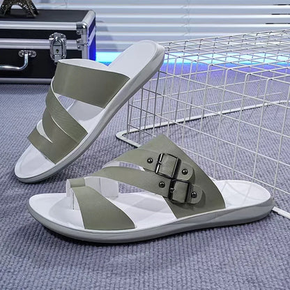 New Men's Daily Slippers Outdoor Casual Sandals Non-slip Lightweight Male Cool Slides Outdoor Man Half Drag Flip-flops Sandalias