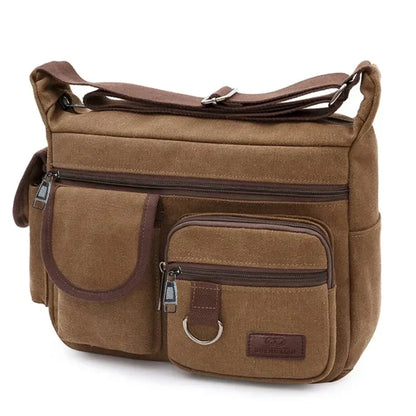Heren Casual Sling Bag Messenger Crossbody Schouder Unisex Reizen Outdoor Vintage Tassen
