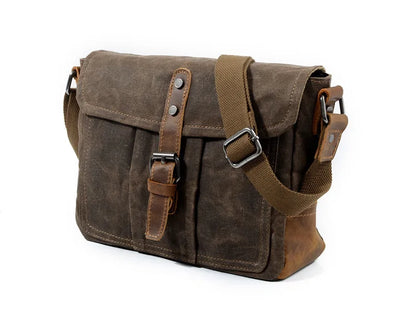 Retro crossbody bag casual canvas shoulder bag simple men's crossbody bag water-resistant men's bag horizontal Crossbody bag