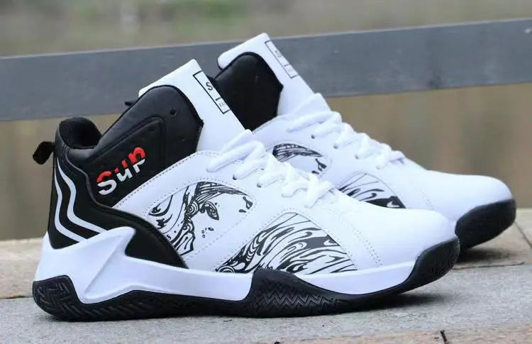 New Anti-Slip Men's Sneaker High Top Men's Basketball Shoes Luxury Comfortable Running Shoes Fashionable Versatile Casual Shoes