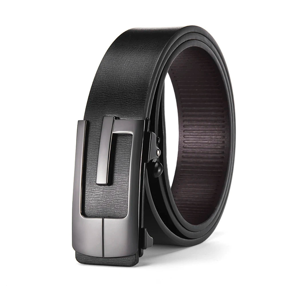 Fashionable and Simple Men's G-shaped Metal Automatic Buckle Belt High Quality Men's business Belt Suitable For Formal Occasions