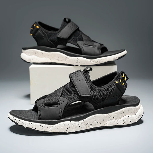 Men's Casual Sports Sandals Outdoor Hiking Sandals Comfortable Non-Slip Beach&Trekking Sandals Plus Size Adjustable