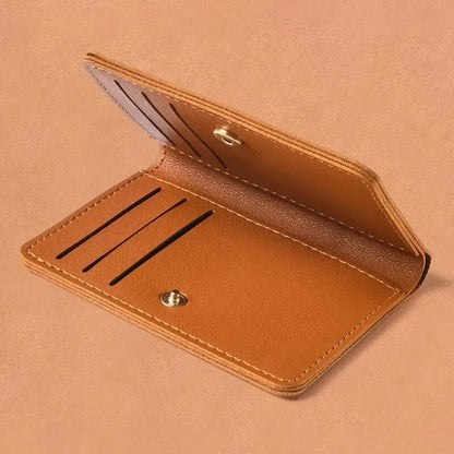 Men's small artificial leather wallet, simple women's wallet, stylish ultra-thin credit card wallet, coin wallet