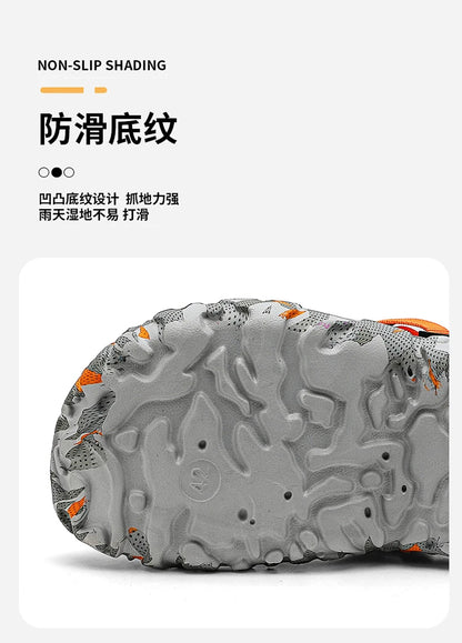 Size 40-47 Men Sandals Casual Street Light EVA Men's Casual Shoes Hole Shoes Clogs Home Garden Outdoor Male Beach Flat Slippers
