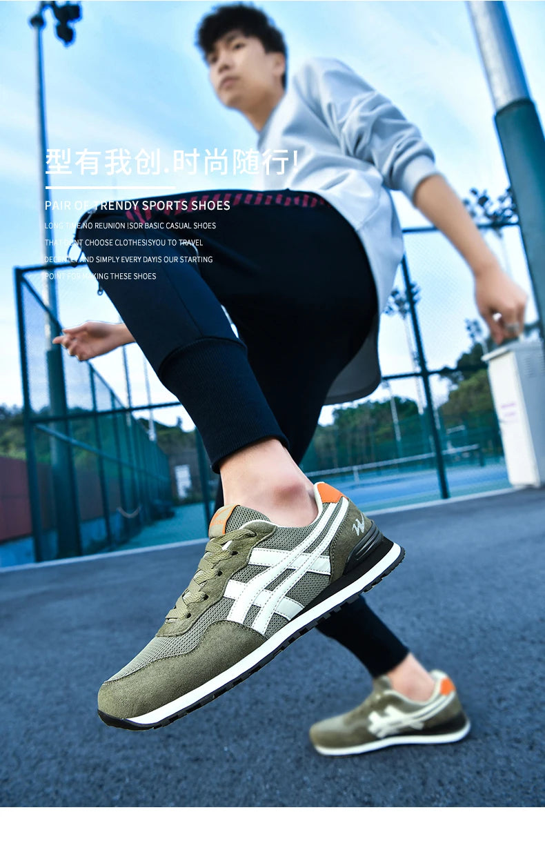 Double Star Training Walking Shoes, Breathable Mesh Sports Shoes, Versatile Fashion Trendy Men's Shoes