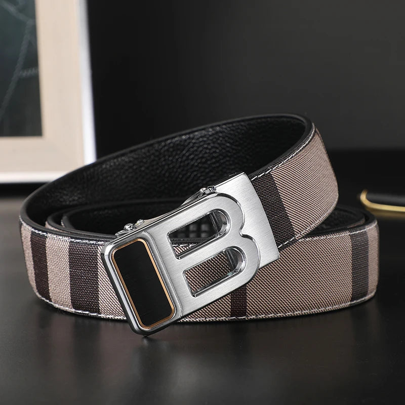 New Wide 34mm Luxury Vintage Designer B Belt Buckle Men High Quality Women Genuine Real Leather Dress Strap Male Belt for Jeans