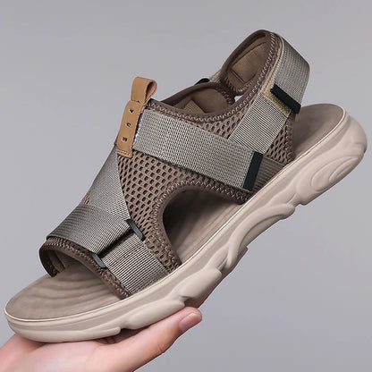 YRZL Sandals Soft Comfortable Non-Slip Men Shoes High Quality Beach Sandals Mens Gladiator Sandals Summer Casual Flat Shoes