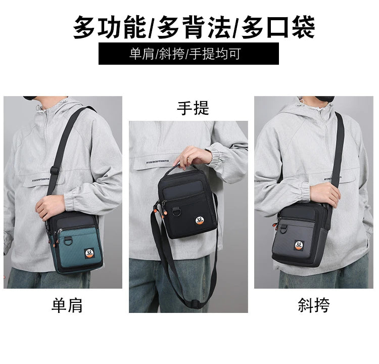 3 Layers Design Men's Small Bag Lightweight Oxford Men's Pouch Crossbody Bags For Man Fashion Casual Men's Handbag ShoulderBag