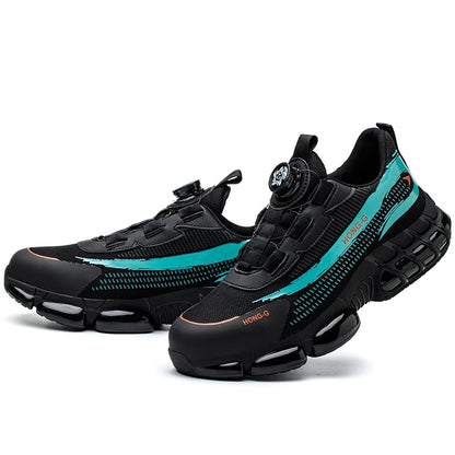 Men's Safety Shoes Protection And Elastic Safety Boots Fashionable Casual Shoes Breathable Odor Protection Men's Work Shoes