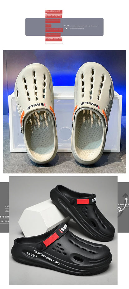 Classic Summer Clogs Men Slippers Breathable Garden Shoes Outdoor Comforty Beach Slippers Home Slippers Antiskid Slippers