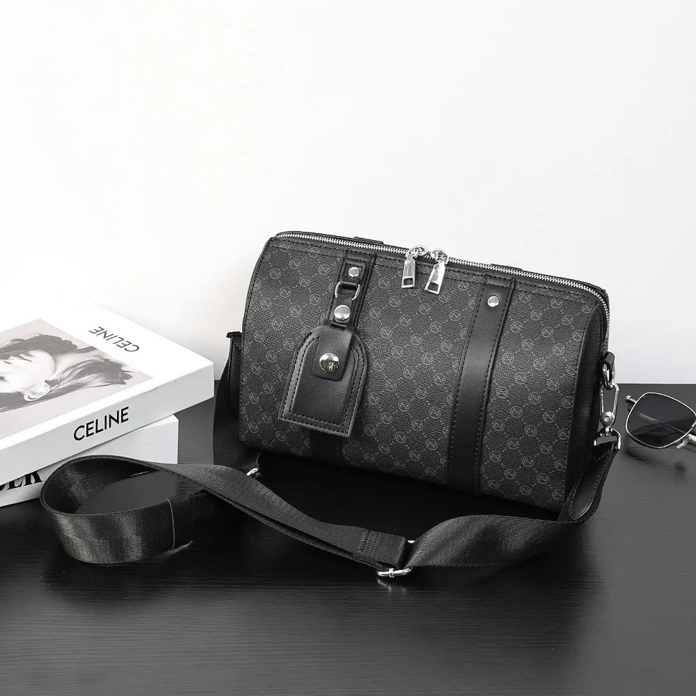 2026 Fashion Pillow Crossbody Bag Men Luxury Brand Men's Crossbody Bags Large Capacity Handbag Plaid Sling Shoulder Bag Male