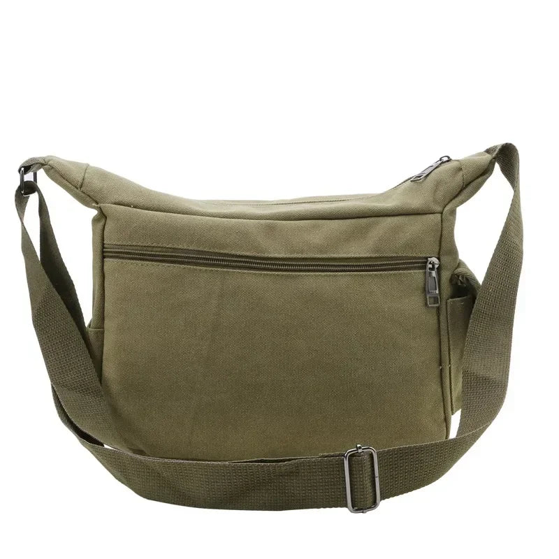 Men's Canvas Shoulder Bag Casual Tote Travel Crossbody Bag Luxury Messenger Bag High Quality Fashion Handbag Chest Bag