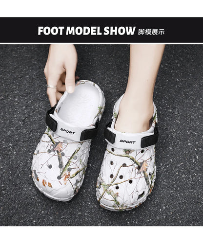 Summer Men's Clogs Sandals Home Garden Shoes Comfortable Men Women Slippers Non-Slip Soft Bottom Flip Flop Sandals Big Size46 47