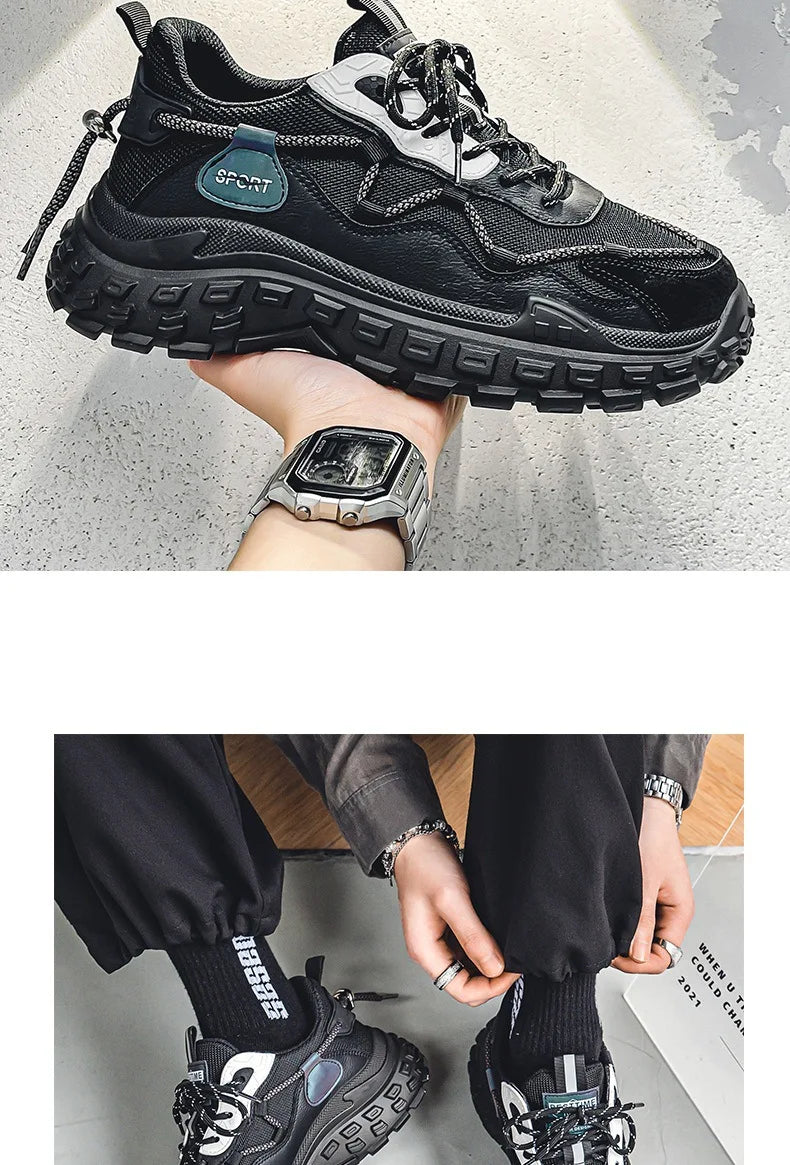 Men's sports running shoes breathable anti slip casual sneaker outdoor walking shoes for male students and men