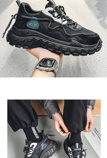 Men's sports running shoes breathable anti slip casual sneaker outdoor walking shoes for male students and men