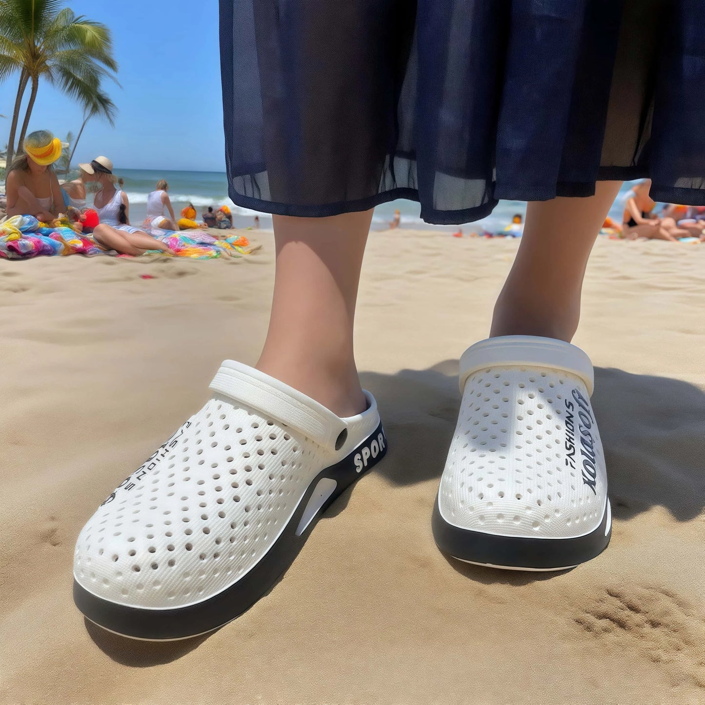 Men's Sandals, Comfortable, Lightweight, Non-Slip, Breathable Indoor and Outdoor Eva Slippers, Outdoor Garden Shoes, Beach Shoes