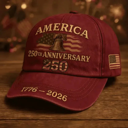 250th Anniversary Patriotic Baseball Caps, Retro Embroidered Adjustable Hats, Independence Day Gifts for History Enthusiasts