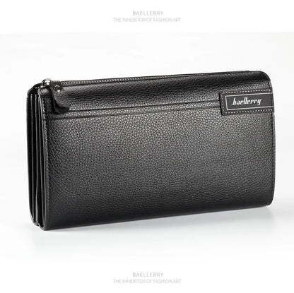Baellerry Large Capacity Phone Pocket New Men Wallets Handbag Brand Card Holder Zipper Male Wallets Passport Case Men's Purses