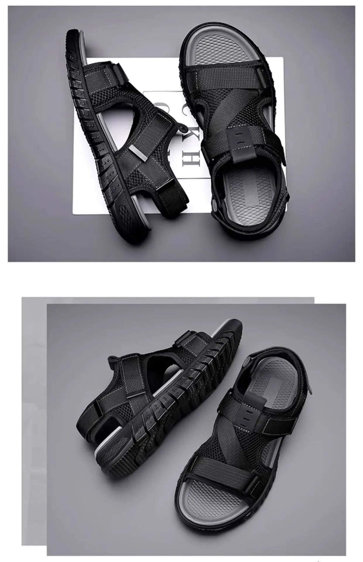 Men's 2026 New Summer Water Shoes Slip-On Breathable Mesh Quick-Dry Anti-Slip Driving Beach Outdoor Sports Sandals