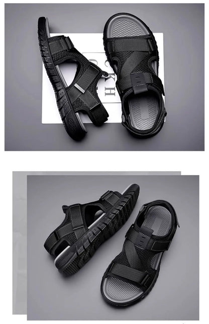 Men's 2026 New Summer Water Shoes Slip-On Breathable Mesh Quick-Dry Anti-Slip Driving Beach Outdoor Sports Sandals